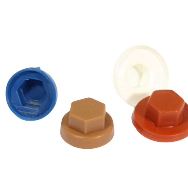 HEX PLASTIC SCREW CUP CREAM (R.1014) 8 MM.